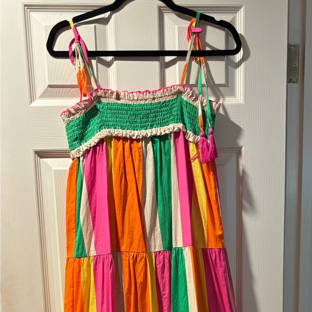 Flying Tomato Multicolor Striped Maxi Dress